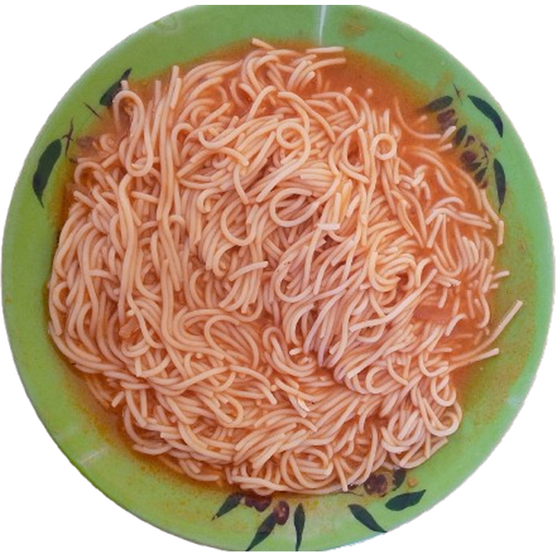 Un plat de spaghetti