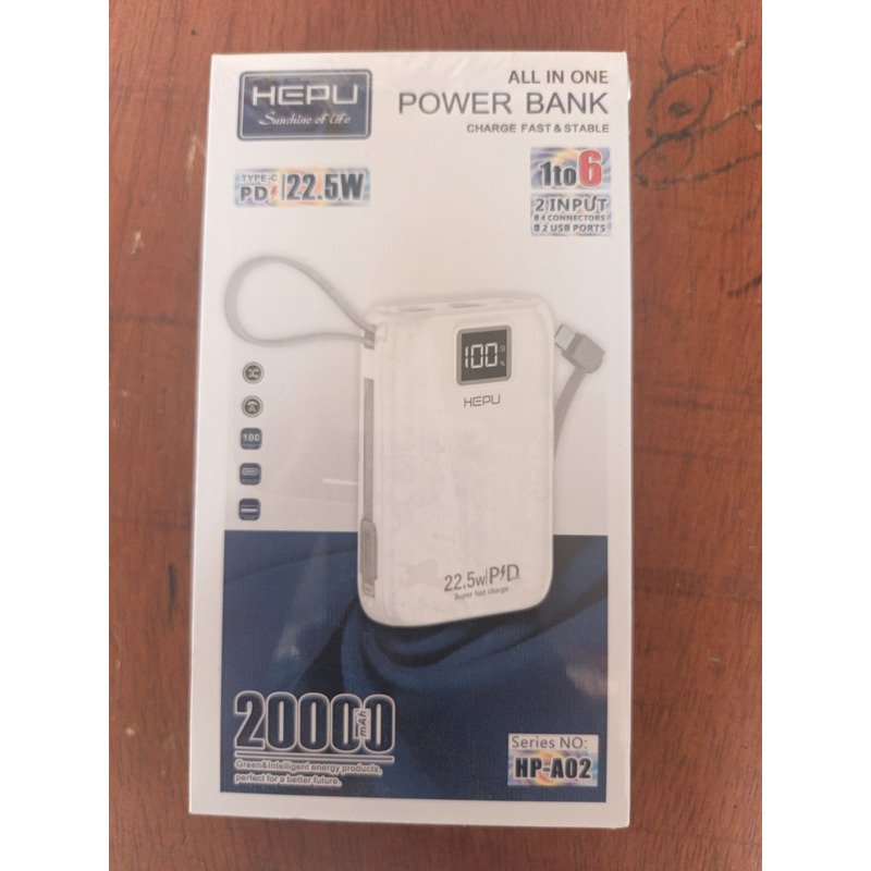 POWER BANK HEPU 20000mAh