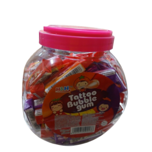Chewing gum tattoo bubble