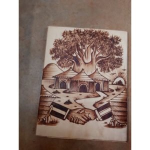Calligraphie en cuir
